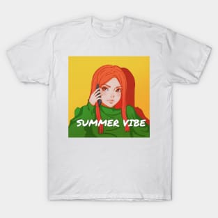 Summer Vibe - ORANGE - Anime Art T-Shirt T-Shirt